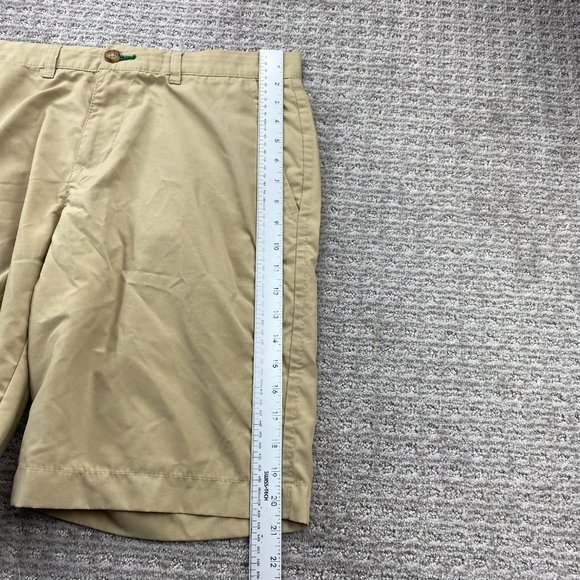 Tommy Hilfiger Khaki Shorts Chino Men 33 Brown Zip Pocket Casual Outdoor Preppy - Picture 9 of 13